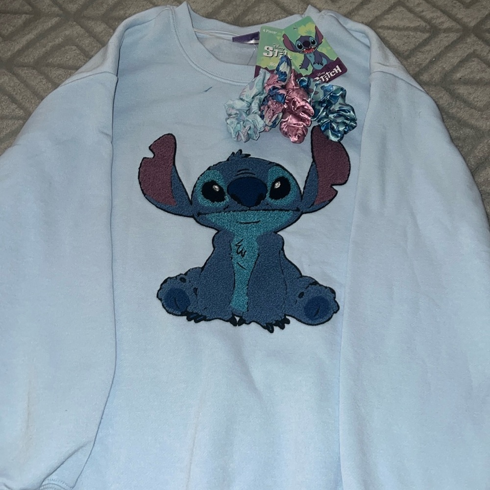 Disney Blue Stitch Hoodie Sweatshirt